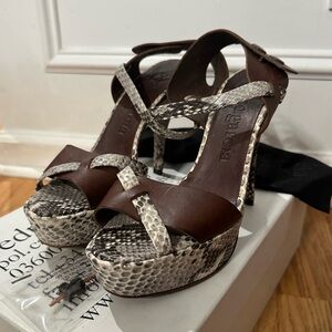 Pedro Garcia  Snake Print Pumps